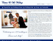 Tablet Screenshot of chateauandvillaweddings.com